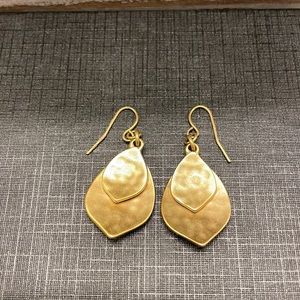 Lucky Brand gold petal earrings